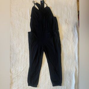 SHEIN Black Sleeveless Jumpsuit with Side Pockets